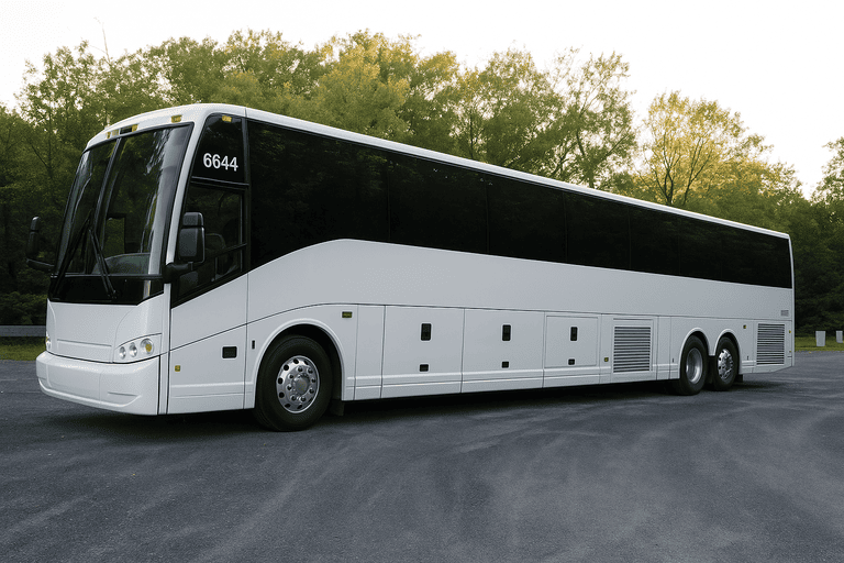 exterior of Charter Bus Rental West Valley City coach bus