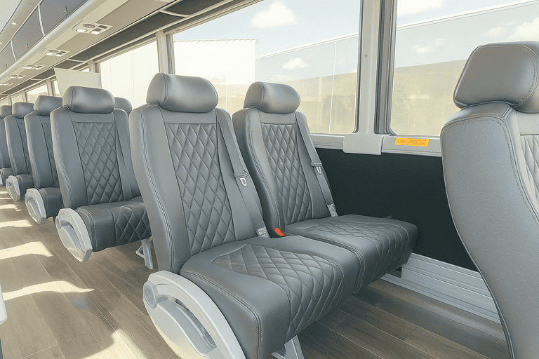 interior of Charter Bus Rental West Valley City charter bus